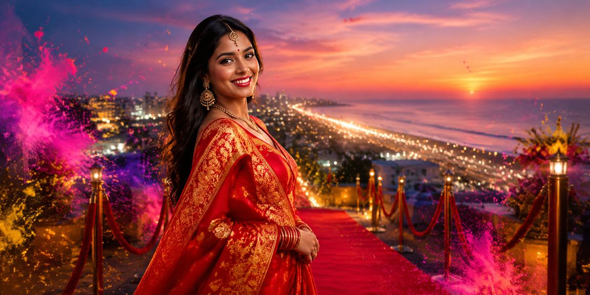 Chennai Marina Beach with local players engaging online lottery